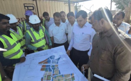 अटलपुरम की धीमी गति पर एडीए उपाध्यक्ष ने जताई नाराजगी:अधिकारियों की टीम के साथ किया निरीक्षण, योजना की जानकारी ली