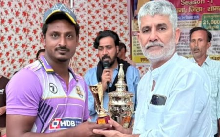 कुड़ाना की टीम ने कैराना को सात विकेट से हराया:स्वर्गीय अनुज की स्मृति में चल रही क्रिकेट प्रतियोगिता, समापन हुआ