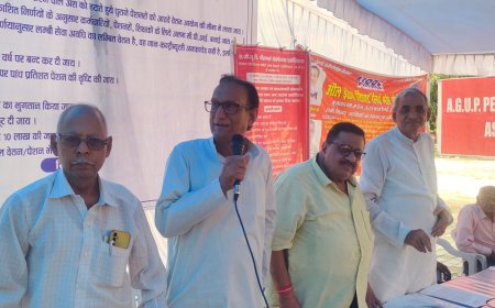 69 लाख पेंशनर्स ने सरकार को दी चेतावनी:प्रयागराज में बोले, मांगें नहीं मानीं तो करेंगे विरोध, चुनाव में बदल देंगे सरकार