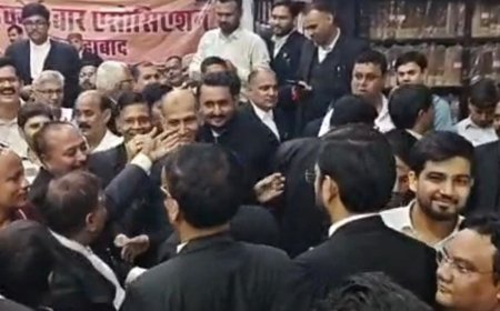 इलाहाबाद हाईकोर्ट बार चुनाव की मतगणना फिर शुरू:राहुल पांडे के निधन के बाद रुकी थी गिनती, सोमवार को 4700 मतपत्र गिने गए