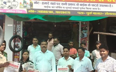 सोनभद्र में बाल श्रम मुक्त अभियान चला:2 किशोर मिले, रॉबर्ट्सगंज और चुर्क मार्केट में टीम ने दुकानदारों को दी जानकारी
