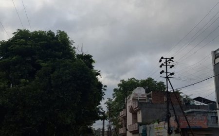 अलीगढ़ तीन दिन में 6 डिग्री लुढ़का पारा:रात में चली ठंडी हवाएं, सुबह बादलों ने ढका सूरज