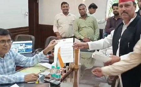 सपा ने मुंझाहा में सर्किल रेट बढ़ाने की मांग की:पलिया एयरपोर्ट के लिए भूमि अधिग्रहण के बीच प्रशासन से समीक्षा की अपील