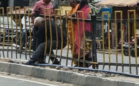 शॉर्टकट के लिए हाईवे पार कर रहे लोग, एक की-मौत:एक माह पहले ट्रोला की चपेट में आने से 42 वर्षीय संजय निषाद की हुई थी मौत