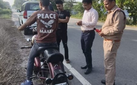 बलरामपुर में 18 वाहनों पर 2.05 लाख का जुर्माना:तेज हॉर्न और शोर मचाने वाले वाहनों पर परिवहन विभाग ने की कार्रवाई