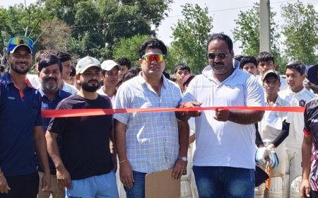हाथरस जूनियर प्रीमियर लीग ट्रायल संपन्न:8 टीमें लेंगी क्रिकेट प्रतियोगिता में हिस्सा, वीएस ग्राउंड पर उमड़े खिलाड़ी