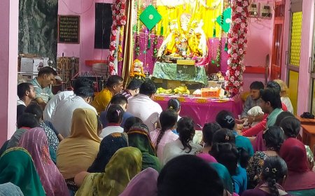 देशभक्ति के रंग में रंगा हाथी बाला मंदिर:'वंदे मातरम' के नारों के साथ दी गई बप्पा को विदाई
