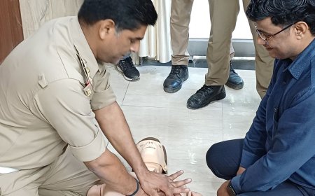 चंदौली पुलिस को मिला CPR का प्रशिक्षण:सड़क हादसों में घायलों की जान बचाने के लिए दी गई ट्रेनिंग