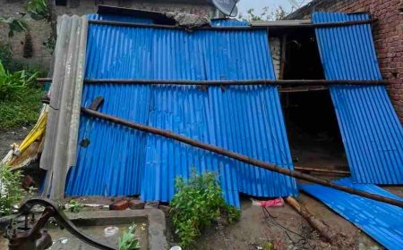 गोरखपुर में तेज आंधी-बारिश ने बिगाड़े हालात:पेड़ गिरने से टूटा घर, रात 3 बजे से कई इलाकों में बिजली गुल