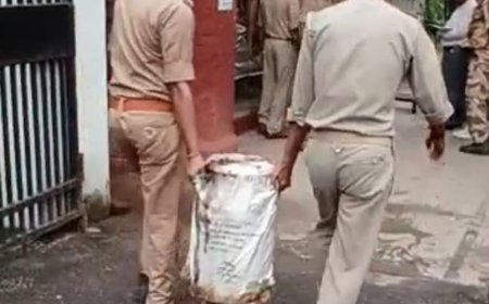 वाराणसी पुलिस ने 10.80 करोड़ की अफीम कराई नष्ट:गाजीपुर अफीम कारखाने लेकर पहुंची जैतपुरा थाने की फोर्स, 2012 में पकड़ी गई थी 558 किलो अफीम