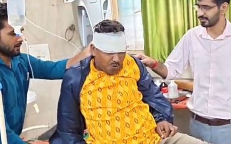 संविदा लाइनमैन पेड़ से गिरा, गंभीर घायल:फर्रुखाबाद में हाई टेंशन लाइन ठीक करते समय हुआ हादसा, लोहिया अस्पताल में भर्ती