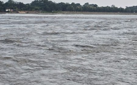 महराजगंज गंडक नदी में पानी का दबाव बढ़ा:वाल्मीकिनगर बैराज से 2.18 लाख क्यूसेक पानी छोड़ा गया, निचले इलाकों में अलर्ट