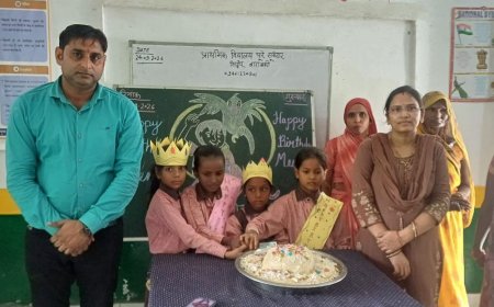 बाराबंकी के स्कूलों में मना 'मीना दिवस':बच्चों ने स्टॉल लगाकर दिया स्वरोजगार व स्वच्छता का संदेश