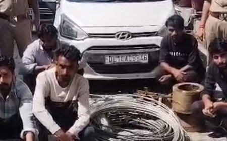 मेरठ में ट्रांसफार्मर चोरी करने वाला गैंग पकड़ा गया:6 आरोपी गिरफ्तार, नाबालिग भी शामिल; चोरी का सामान और कार बरामद