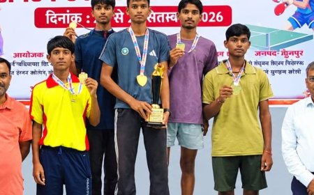 टेबल टेनिस प्रतियोगिता में गोरखपुर चैंपियन:प्रयागराज को फाइनल में हराया, एमजी इंटर कॉलेज छात्र चमके