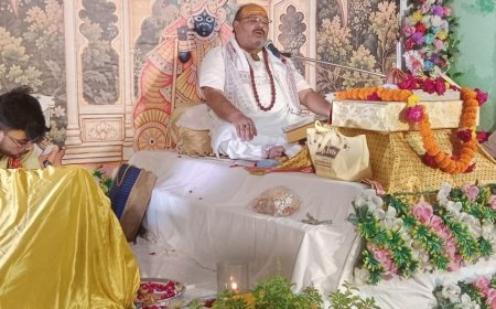 रामपुर के वृद्धाश्रम में भागवत कथा:चौथे दिन सुनाए गए कर्ण व पांडवों के प्रसंग