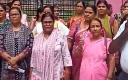 आंगनबाड़ी कार्यकर्ताओं ने 24 हजार रुपये मानदेय की मांग:बहराइच में मुख्यमंत्री को संबोधित ज्ञापन सौंपा, पुराने मानदेय वृद्धि से असंतोष