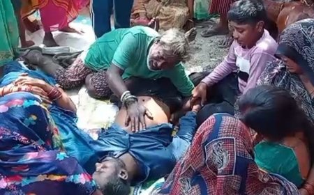 बिजली लाइन जोड़ते समय युवक को लगा करंट:खंभे से गिरकर मौत, विभाग के कर्मचारियों पर लापरवाही का आरोप