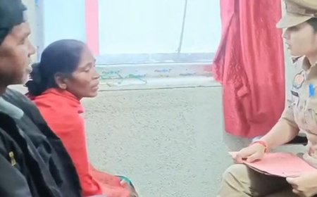 पुलिस ने AI मदद से महिला को परिजनों से मिलाया:झारखंड से भटककर महोबा पहुंची थी, नाम-पता नहीं बता पा रही थी