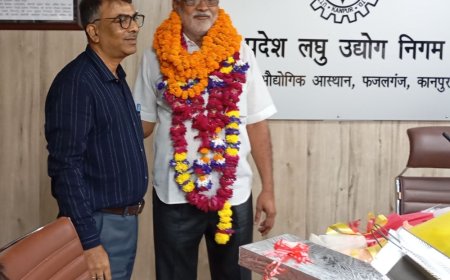 लघु-उद्योग निगम में विदाई समारोह:कानपुर में अधिशासी अभियंता उमेश पाल सिंह को दी गई भावभीनी विदाई