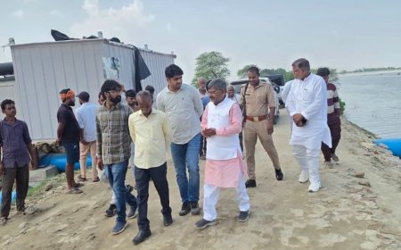 अयोध्या में विधायक ने नैपुरा पंपिंग स्टेशन का निरीक्षण किया:15 दिन में जलभराव खत्म होने की उम्मीद, एक घंटे में 1.22 करोड़ लीटर पानी निकाल रहा
