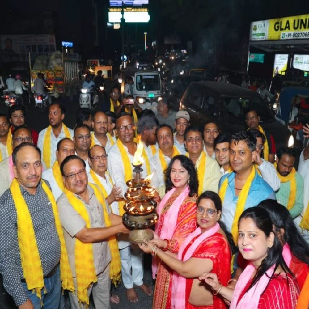अग्रकुल प्रवर्तक महाराजा अग्रसेन की 5150 वीं जयंती:मथुरा में अखिल भारतीय अग्रवाल सम्मेलन ने की पूर्व संध्या पर महाआरती, वृंदावन में 4 दिन आयोजित होंगे कार्यक्रम