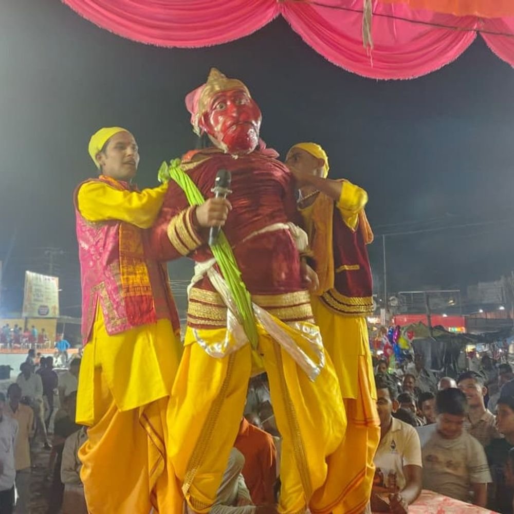 लखीमपुर में 162वीं रामलीला:श्रीराम जन्मोत्सव पर गूंजा ‘भए प्रकट कृपाला’, नारद मोह की लीला ने मोहा मन