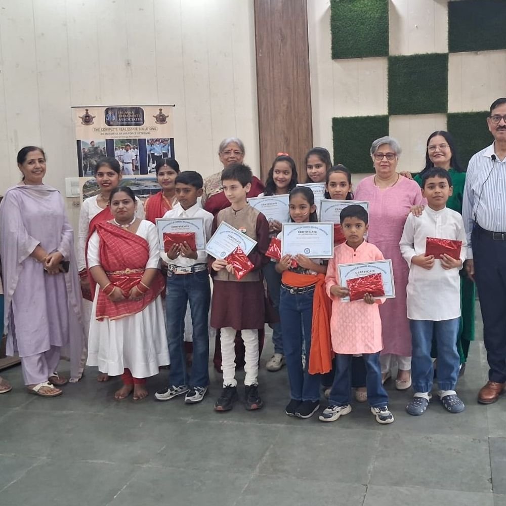 जलवायु विहार में सेना सम्मान:वायु सेना दिवस पर शहीदों को नमन, बच्चों ने दी प्रस्तुति