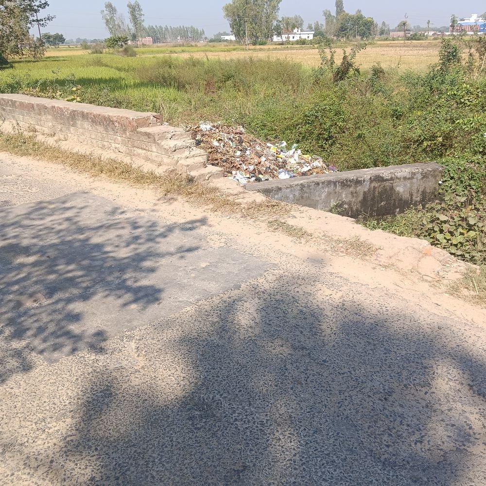 महराजगंज-बांसपर मार्ग पर अंधे मोड़ के पुल की रेलिंग टूटी:हादसे का डर बढ़ा, ग्रामीणों ने जल्द मरम्मत की मांग की