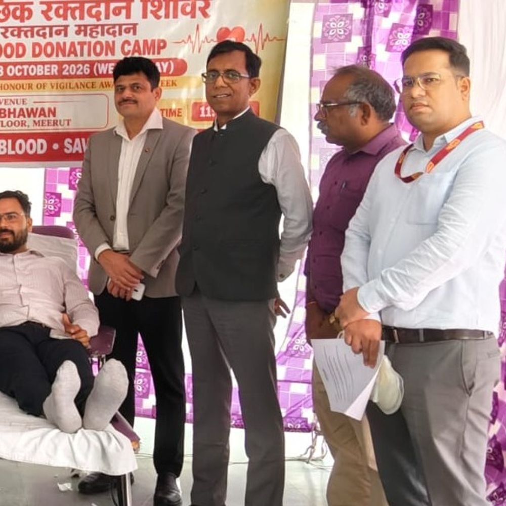 पीएनबी भवन में रक्तदान शिविर लगा:सतर्कता जागरूकता सप्ताह के तहत 150 से अधिक स्टाफ सदस्यों ने किया रक्तदान