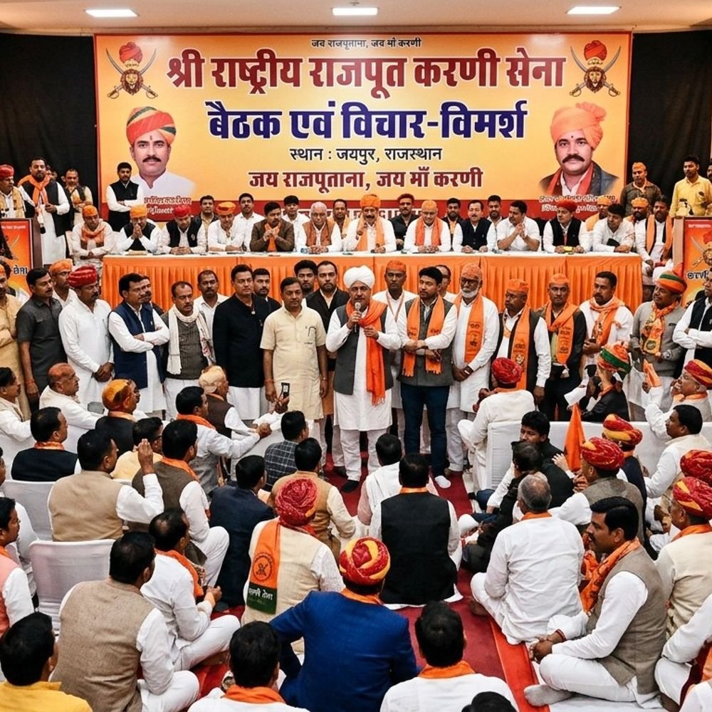 मेरठ में क्षत्रिय करणी सेना की नई टीम का गठन:संगठन ने सनातन धर्म से जुड़े कार्यों को आगे बढ़ाने का लिया संकल्प