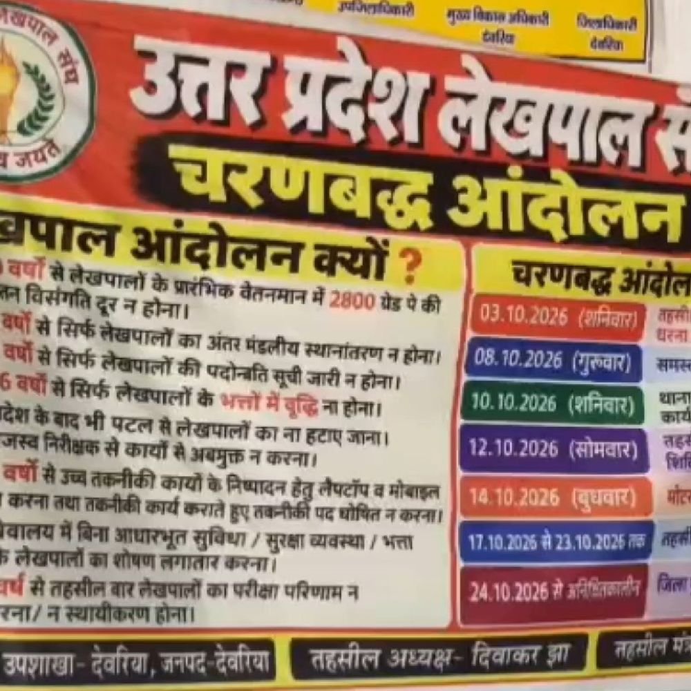 लेखपालों ने पांचों तहसीलों में धरना दिया, 17 अक्टूबर से:आठ सूत्रीय मांगों को लेकर एसडीएम को सौंपा ज्ञापन, वेतनमान बढ़ाने की मांग