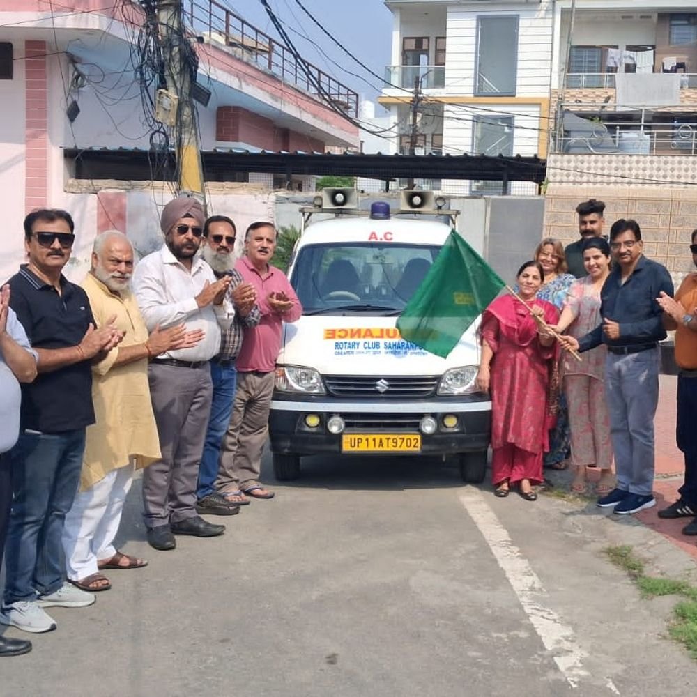 सहारनपुर में रोटरी क्लब ने AC एम्बुलेंस सेवा शुरू की:दिल्ली, देहरादून समेत पांच शहरों तक मिलेगी सुविधा