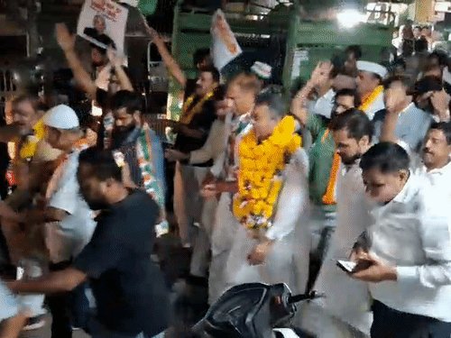 कानपुर में कांग्रेस की पदयात्रा:ज्ञानेश कुमार के खिलाफ की नारेबाजी, राष्ट्रीय सचिव जगदीश चंद जांगिड़ भी शामिल हुए