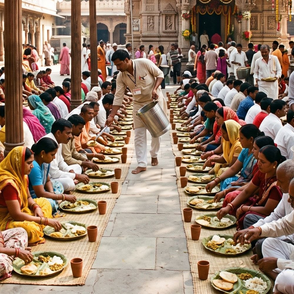 उदासीन ऋषि आश्रम में भंडारा:उमड़े श्रद्धालुओं ने चखा प्रसाद, माहौल भक्तिमय