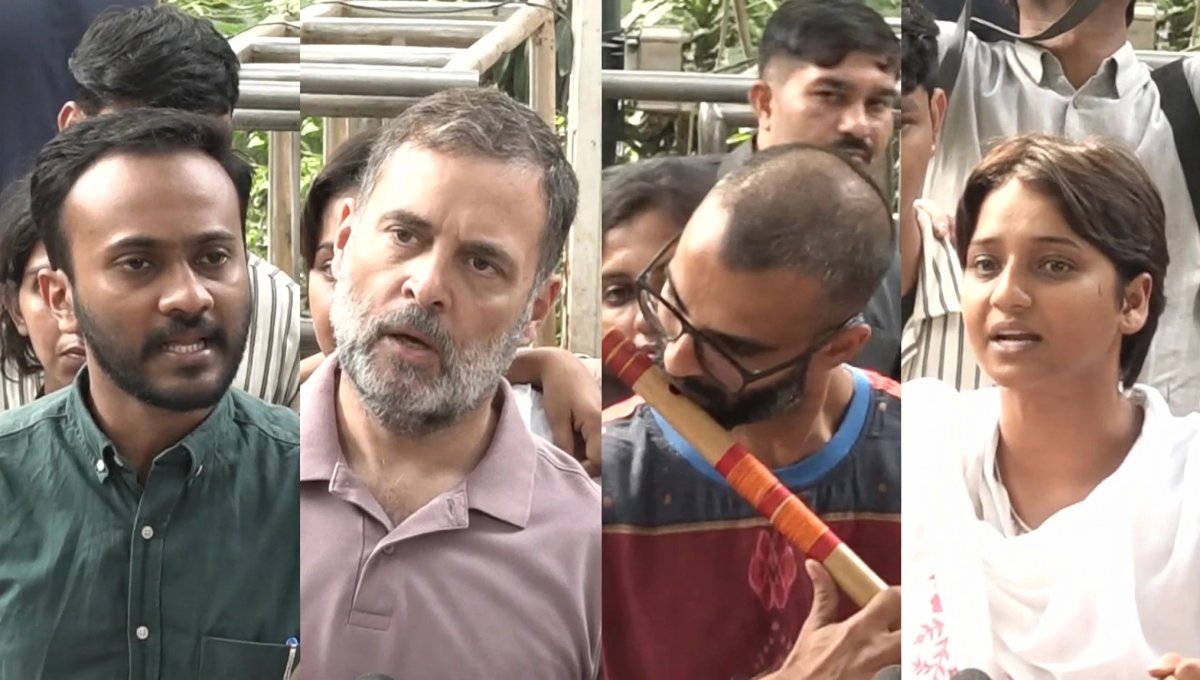 दिल्ली में प्रदर्शनकारियों से मारपीट का आरोप, राहुल गांधी के सामने सुनाई आपबीती