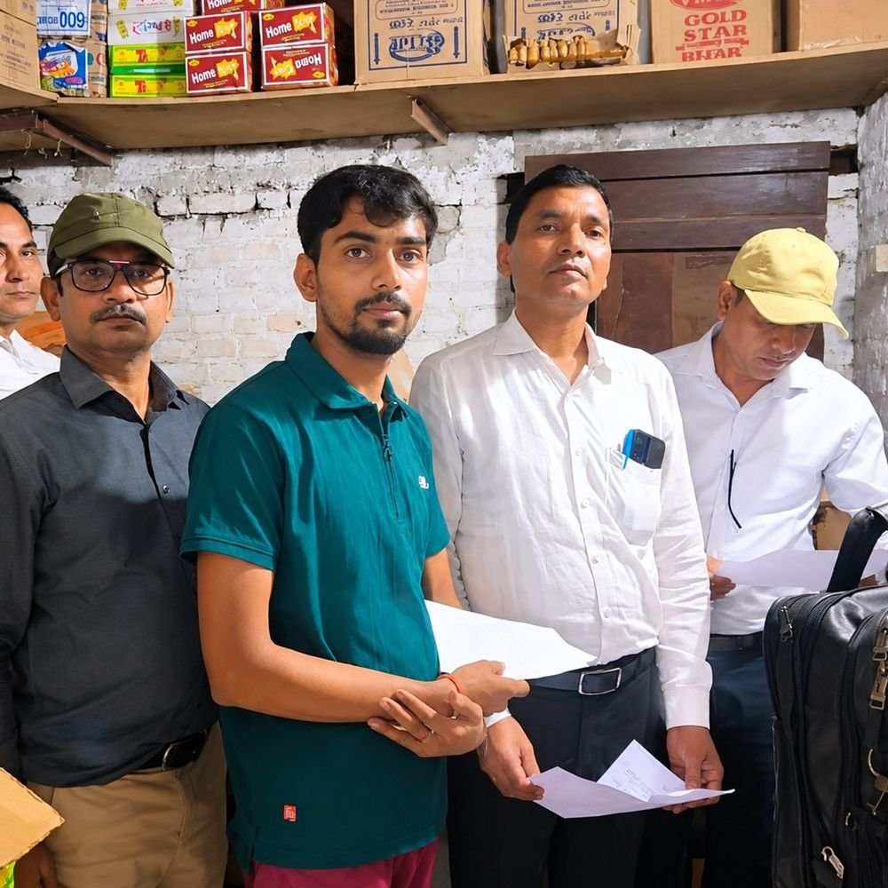 नवरात्र से पहले छापेमारी, 66.5 किलो कुट्टू का आटा सीज:चौक बाजार और ढेकहरी बुजुर्ग में कार्रवाई; कुट्टू के आटे, घी, साबूदाना और तेल समेत 6 नमूने लिए