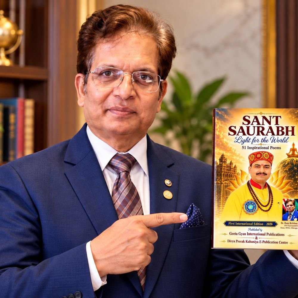 ‘संत सौरभ- लाइट फॉर द वर्ल्ड’ का विमोचन:अमेरिकी लेखक डॉ. राम कृष्ण शाह ने लिखी पुस्तक