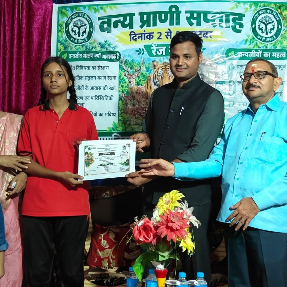 राष्ट्रीय वन्यजीव सप्ताह मनाया:क्विज प्रतियोगिता में प्रज्ञा सिंह प्रथम, नूसरत द्वितीय और प्रियंका विश्वकर्मा तृतीय रहीं