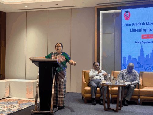 अब राज्य वित्त आयोग में उठा कन्वेंशन सेंटर का मुद्दा:महापौर बोलीं- नगर निगम की जमीन पर बना सेंटर, कमाई स्मार्ट सिटी करेगी