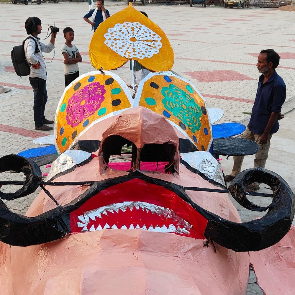लखनऊ में पहली बार जलेगा डिजिटल रावण:रामलीला मंचन में AI का हो रहा है इस्तेमाल , दहन के बाद 45 मिनट होगी आतिशबाजी