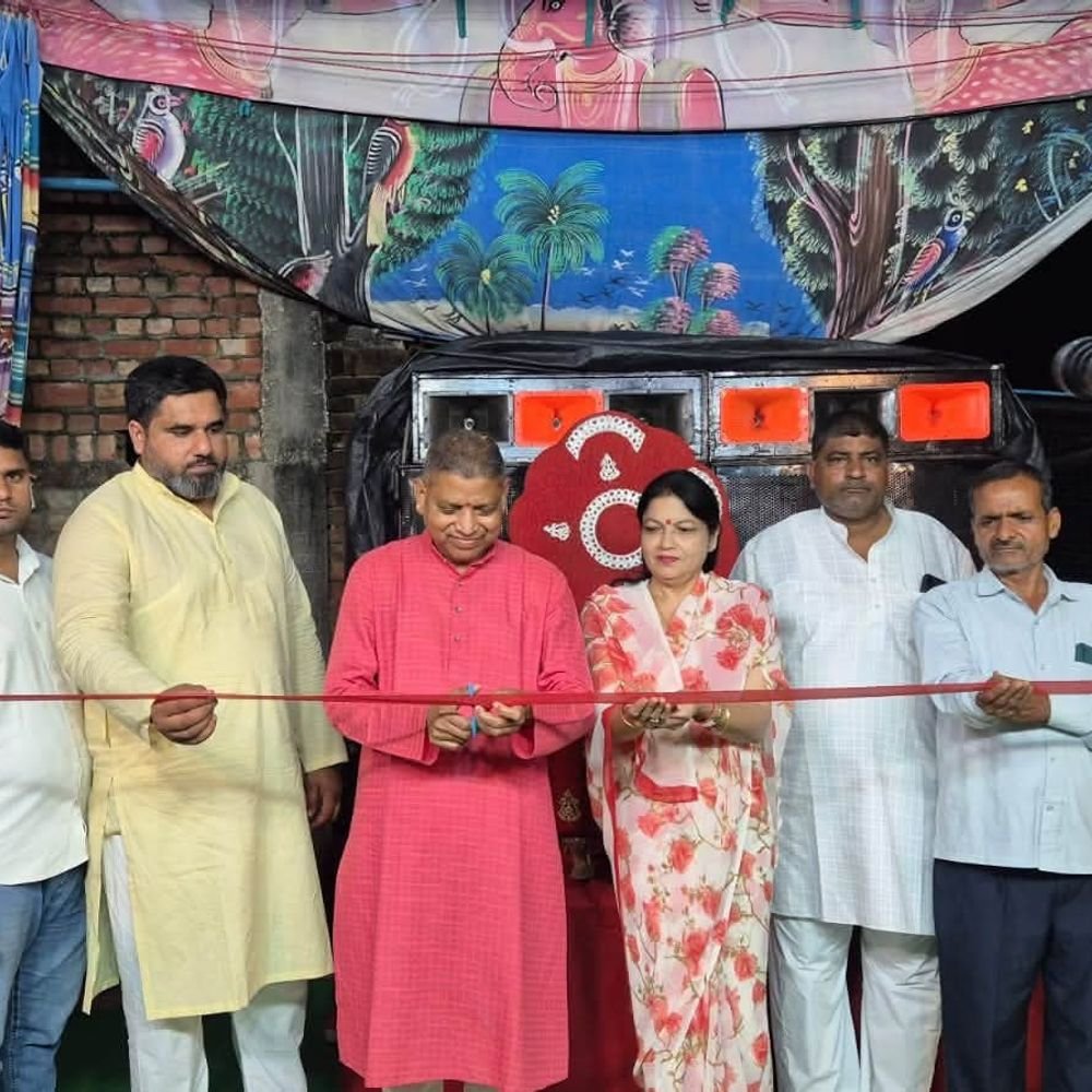 नवादा चौहान में रामलीला शुरू:विधायक ने फीता काटकर किया रामलीला मंचन का शुभारंभ
