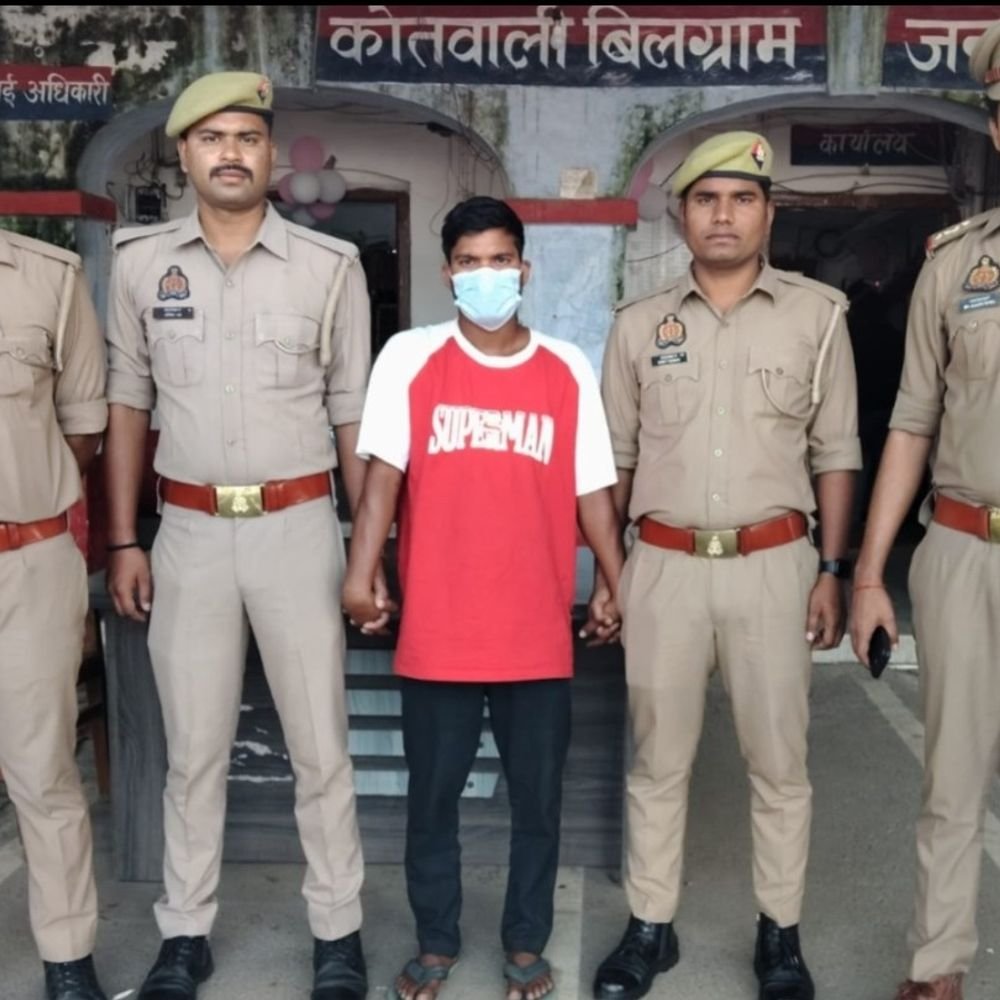 50 हजार का इनामी हत्यारोपी गुड़गांव से गिरफ्तार:बिलग्राम पुलिस ने किसान मोहनलाल हत्याकांड के वांछित अजय कुमार को दबोचा