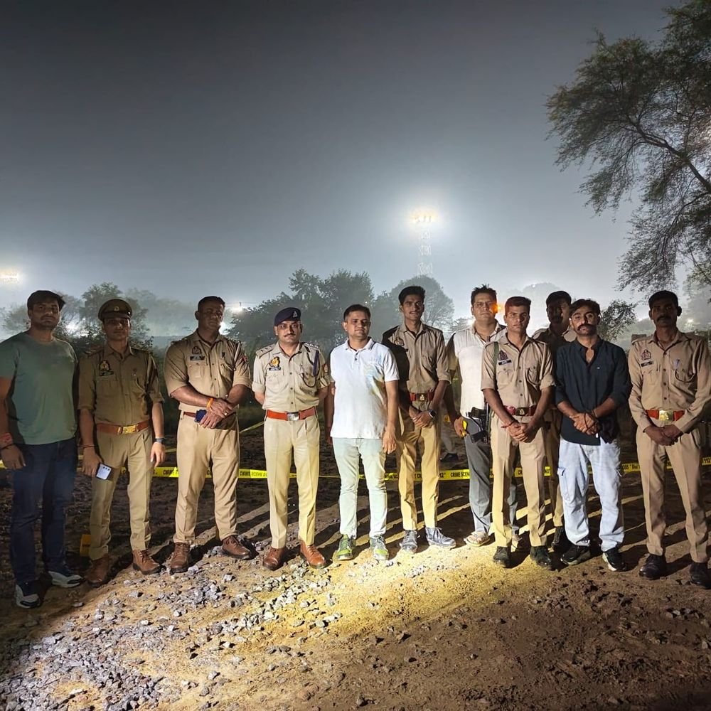 मथुरा में दो बदमाश मुठभेड़ में गिरफ्तार:कृष्णा वाटिका से चोरी किए थे 99,500 रुपए, दो बैटरी और सिलेंडर बरामद