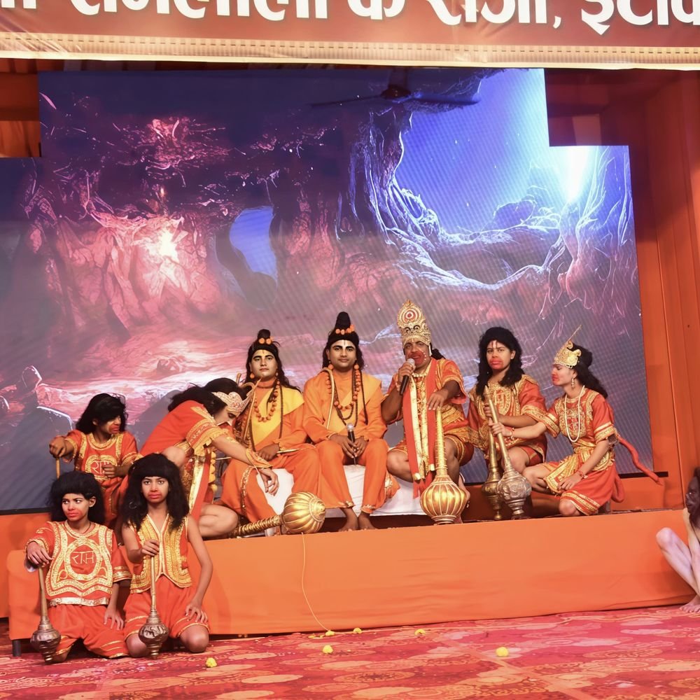 रामलीला में सीता हरण, जटायु मरण और राम-हनुमान मिलन का मंचन