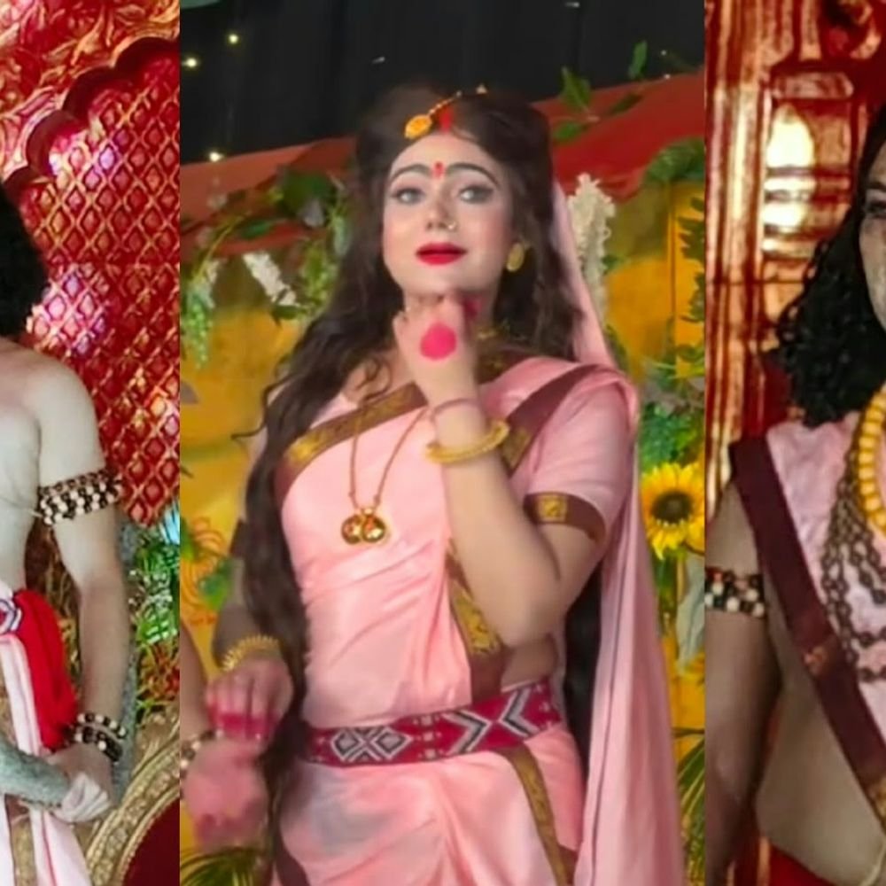मुरादाबाद की रामलीला में राम-सीता बने मुंबई के कलाकार:राम ने इंजीनियरिंग छोड़ी; सीता मेकअप आर्टिस्ट से बनीं एक्ट्रेस
