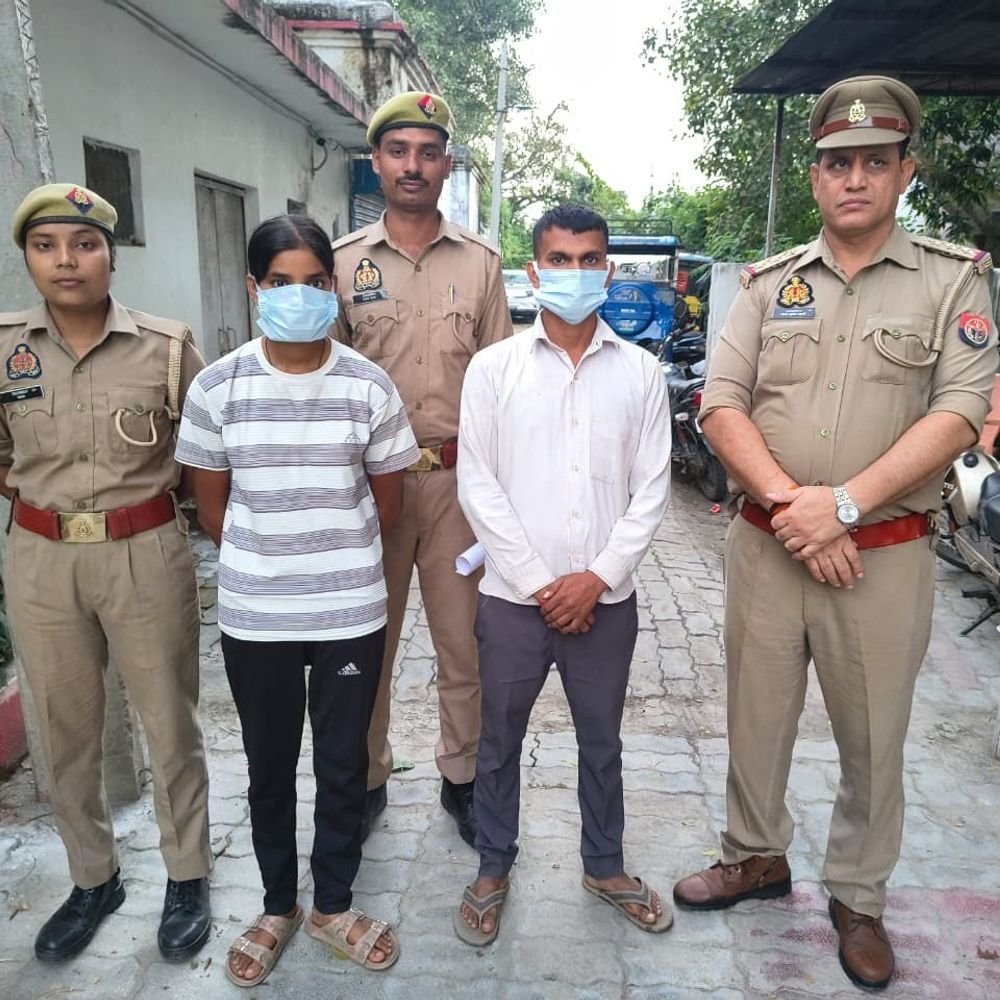 हरदोई में चोरी का खुलासा, नौकरानी समेत 2 आरोपी गिरफ्तार:मकान से नकदी और सोने के आभूषण हुए थे चोरी, बरामद