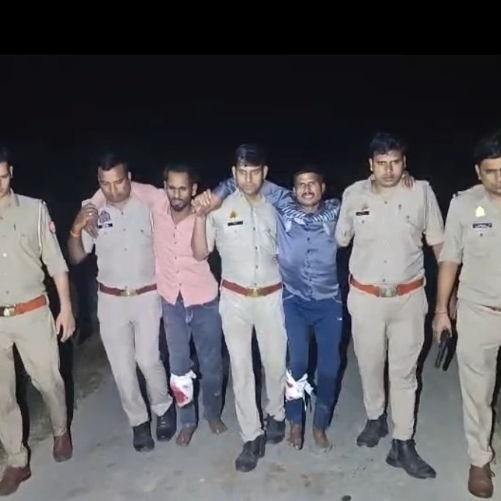 बागपत में पुलिस मुठभेड़, दो बदमाश घायल:नलकूप चोर गिरोह के सदस्य थे शाहिद और इमरान, तमंचे व बाइक बरामद