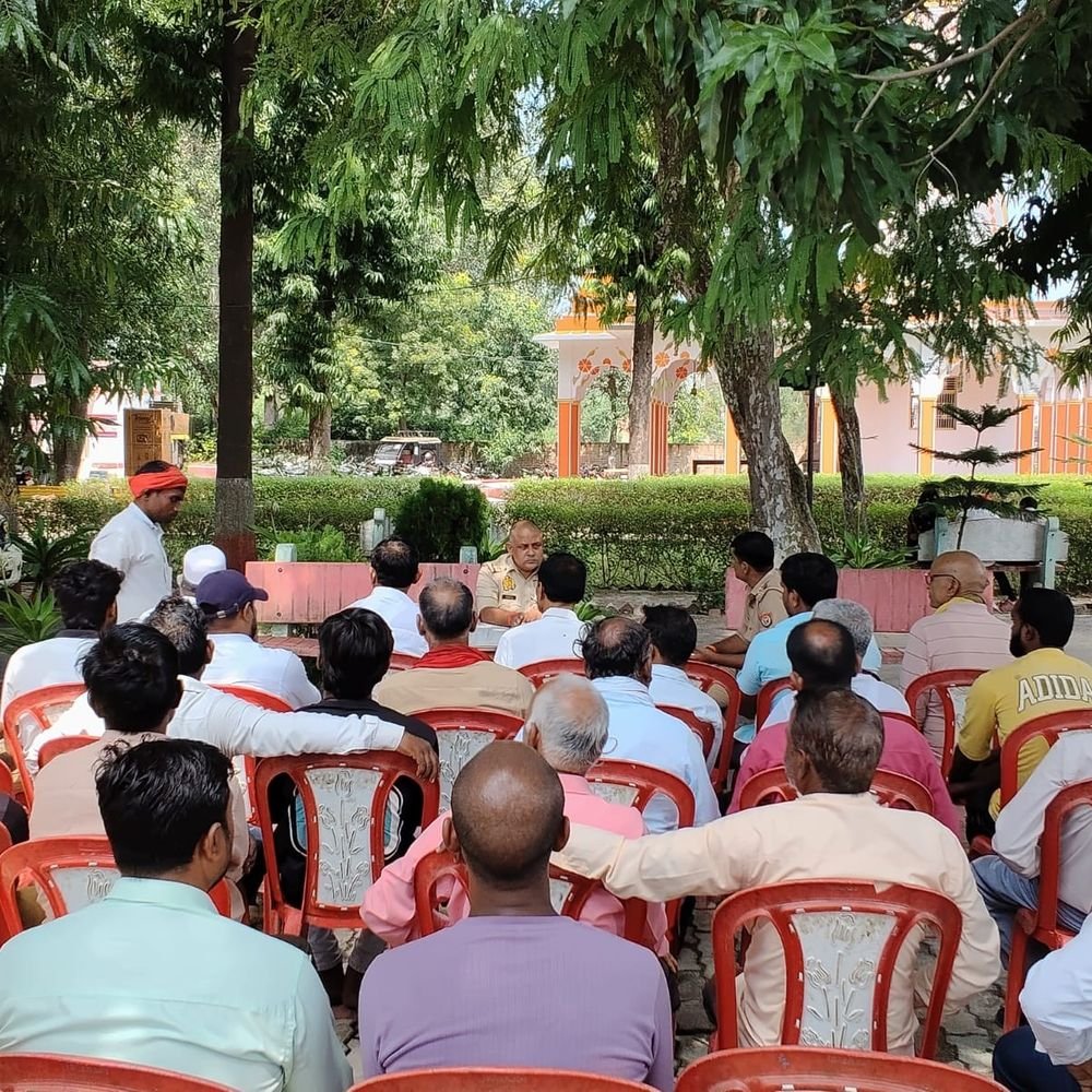 पुलिस ने त्योहारों को लेकर की पीस कमेटी बैठक:प्रतापगढ़ में मांधाता में नवरात्रि, दशहरा, दीपावली पर शांति बनाए रखने की अपील