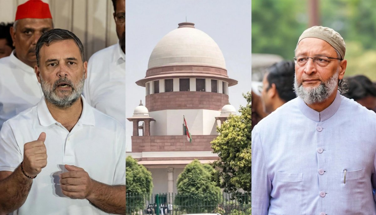 राहुल गांधी की याचिका दर्ज, 26 अक्टूबर को सुनवाई संभव; ओवैसी भी पहुंचे सुप्रीम कोर्ट